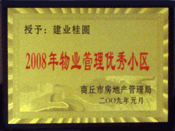 2009年1月6日，商丘桂園榮獲"商丘市物業管理優秀小區"稱號。